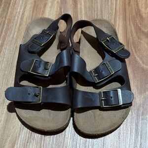 Old Navy Dark Brown Sandals with Buckles